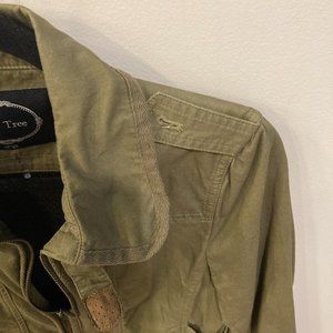 Love Tree green khaki zip up lightweight jacket -L